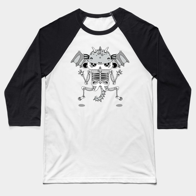 Hidden Dragon Baseball T-Shirt by yeknomster